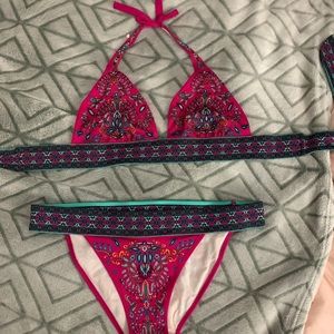 Victoria's Secret Pink and Blue Bikini Set
